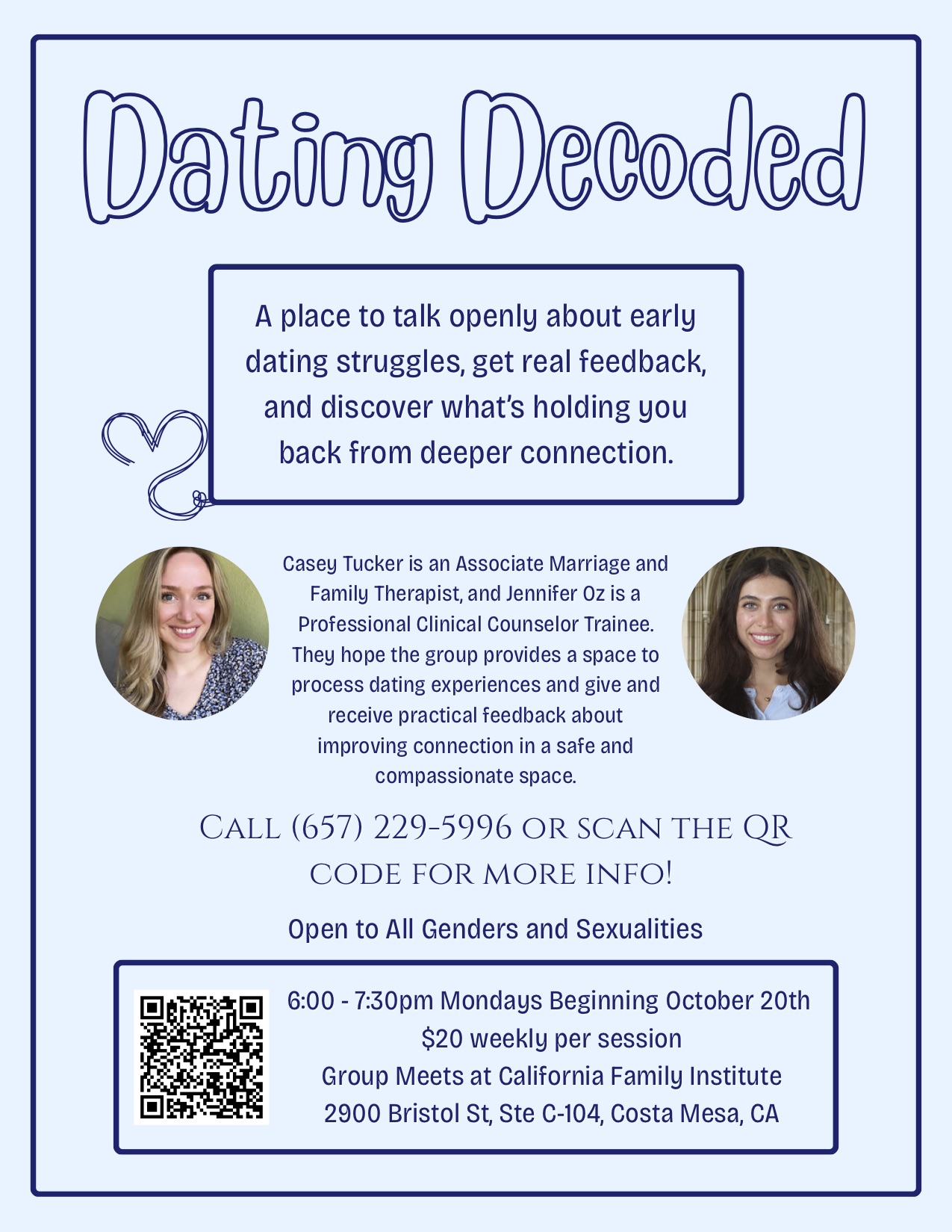 Dating Decoded group flyer